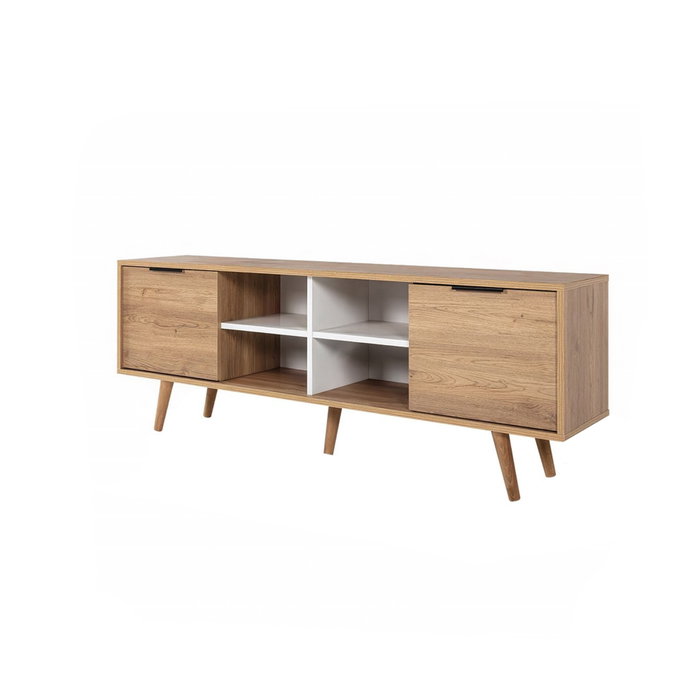 Hanah Home Sina 3621 Soporte para TV Roble Zafiro y Blanco